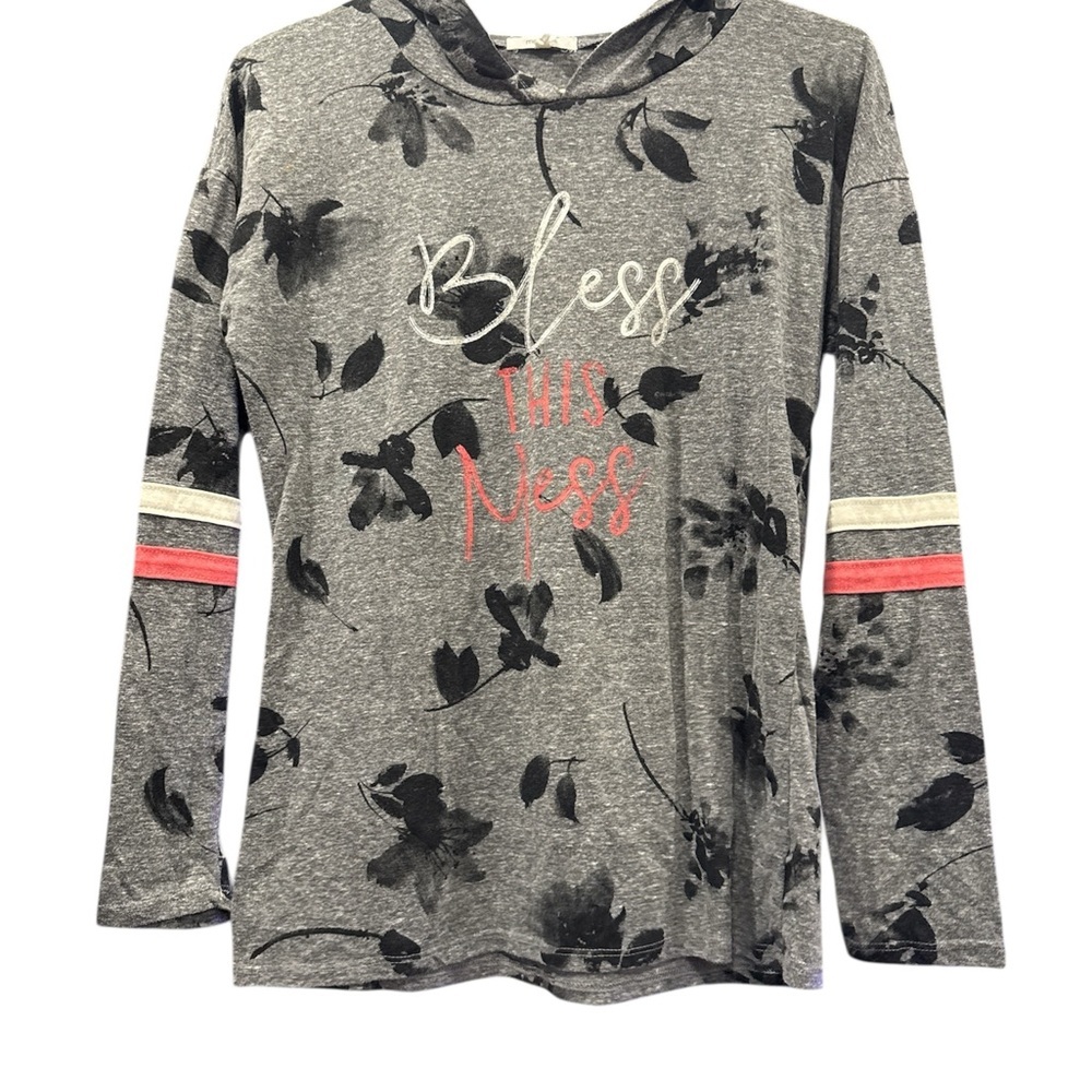 💐 Maurices Hoodie – “Bless This Mess” Floral Graphic (Size XS)